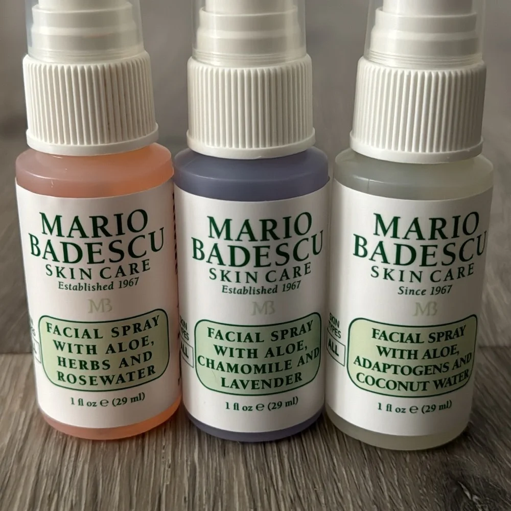 Mario Badescu Skin Care Trio Set Spritz, Mist, Glow, Facial Spray Set of 3